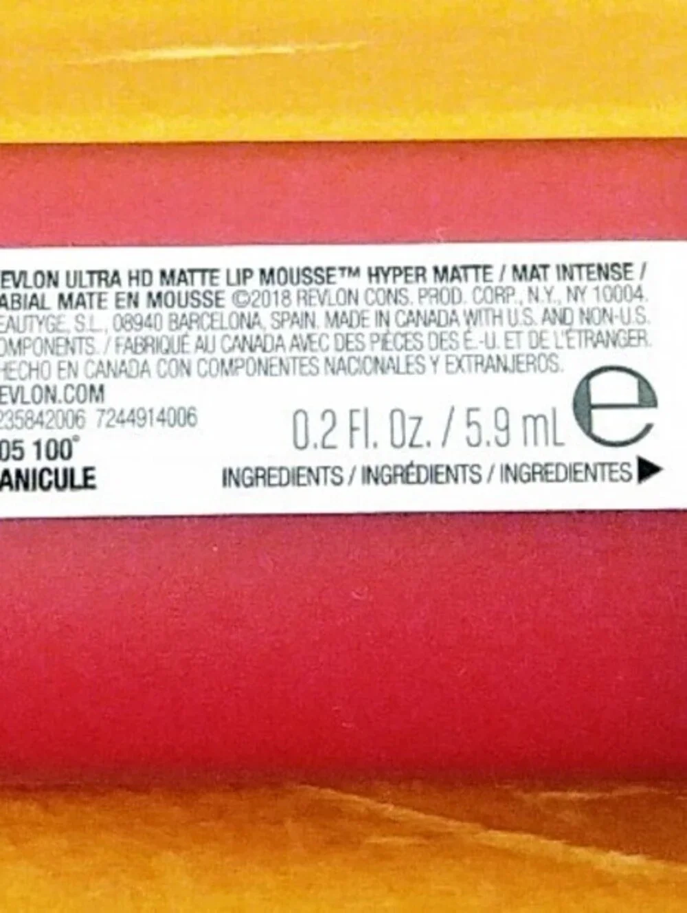 NEW Revlon Ultra HD Matte Lip Mousse Hyper Matte, # 805 100 Degrees, 0.2 fl oz
